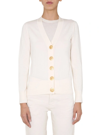 Tory Burch "simone" Cardigan In White