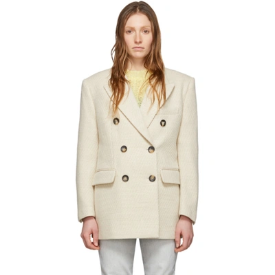 Isabel Marant Off-white Wool Hermina Coat In 23ec Ecru