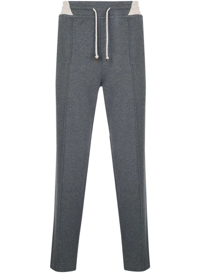 Brunello Cucinelli Slim-fit Track Trousers In Grey