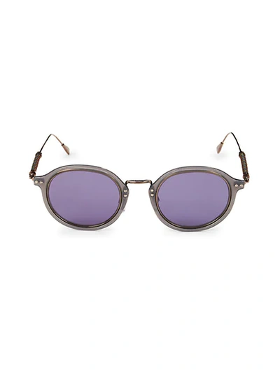Tod's 48mm Round Sunglasses In Purple
