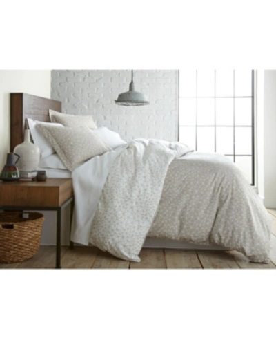 Southshore Fine Linens Geometric Maze Printed Reversible Duvet Cover And Sham Set, King In Taupe