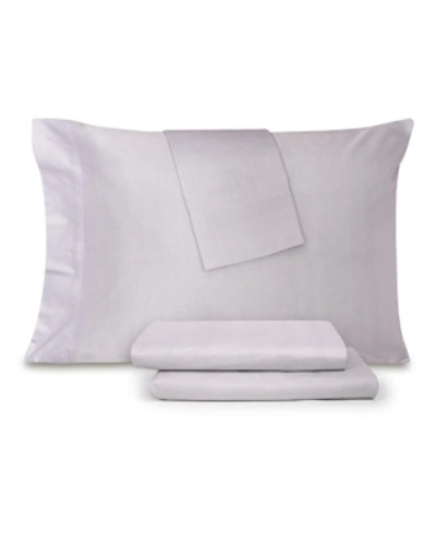 Aq Textiles Closeout!  300 Thread Count Twill Modernist King 4-pc. Sheet Set Bedding In Wisteria