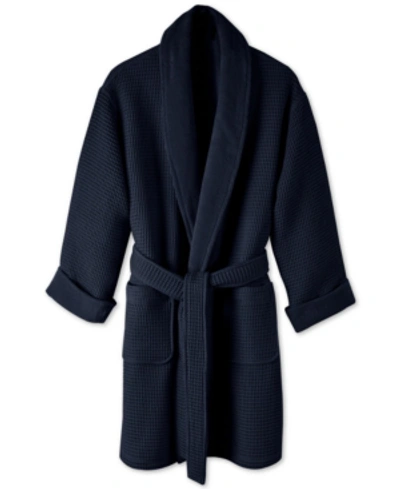 Hotel Collection Cotton Waffle Textured Bath Robe, Created For Macy's In Blueberry