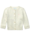 Polo Ralph Lauren Ralph Lauren Baby Girls Cable Cardigan In Warm White