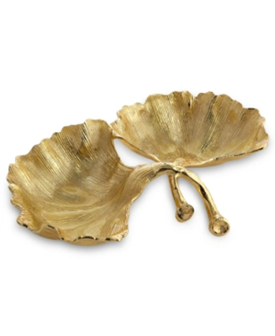 Michael Aram Gold Ginkgo Double Compartment Dish