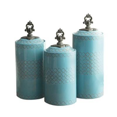 Jay Imports Canister, Set Of 3 In Blue