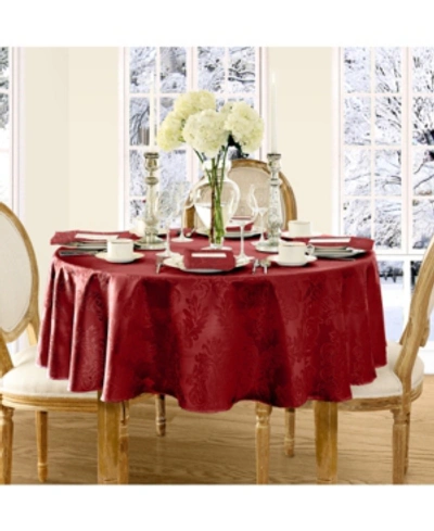 Elrene Barcelona Round Tablecloth, 90" In Red