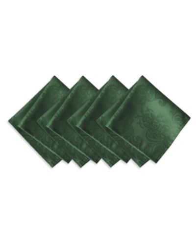 Elrene Barcelona Set Of 4 Napkins In Hunter