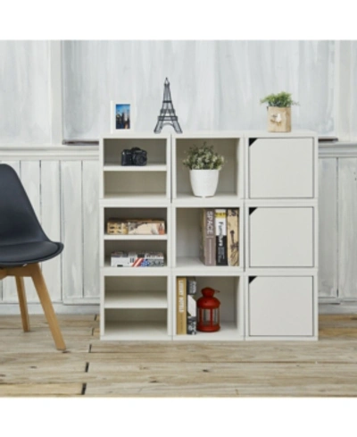 Way Basics Eco Stackable Connect Storage Cube With Shelf In White