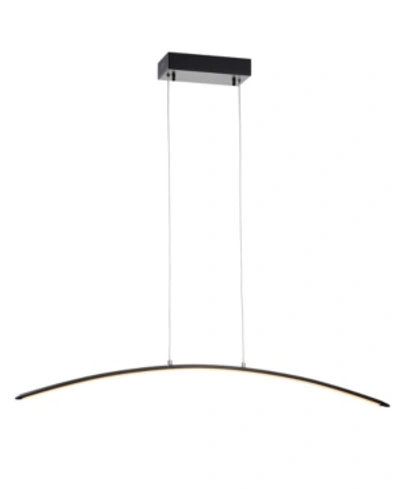 Jonathan Y Roxanna 41.5" Dimmable Adjustable Integrated Led Metal Linear Pendant In Black