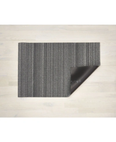 Chilewich Skinny Stripe Shag Big Mat In Shadow