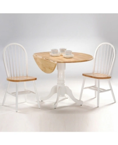 International Concepts 42" Dual Drop Leaf Table With 2 Windsor Chairs