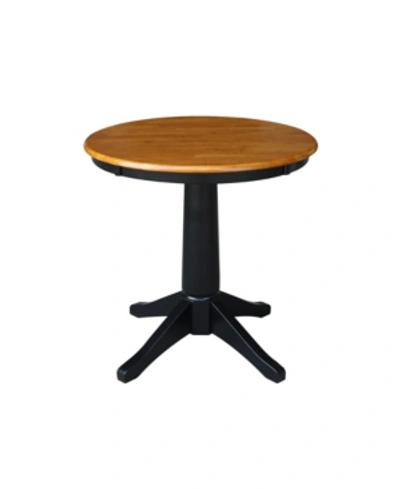 International Concepts 30" Round Top Pedestal Table- 28.9"h In Honey Brown
