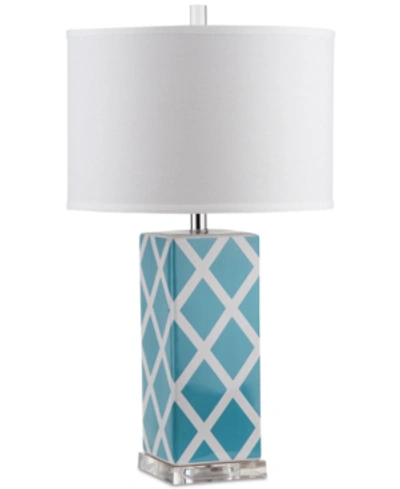 Safavieh Garden Lattice Table Lamp In Light Blue