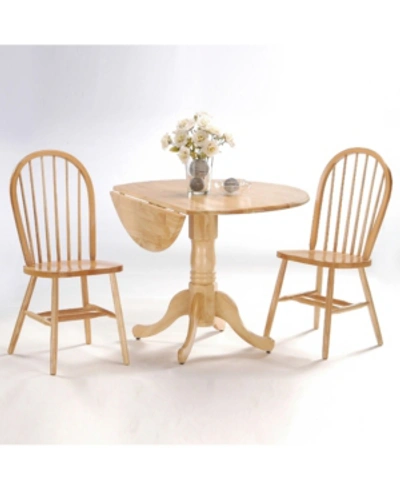 International Concepts 42" Dual Drop Leaf Table With 2 Windsor Chairs