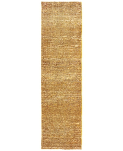 Jhb Design Atlas Shades 2'3" X 8' Runner Area Rug In Gold