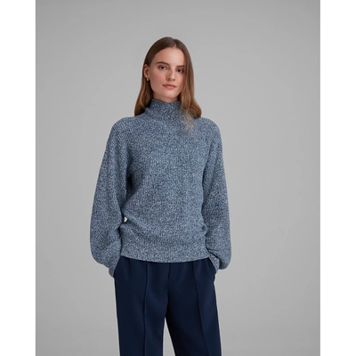 Club Monaco Rib Turtleneck Sweater In Ocean