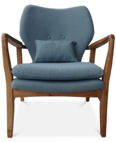 Noble House Areba Wide Frame Club Chair In Blue
