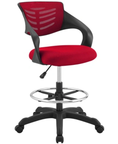 Modway Thrive Mesh Drafting Chair In Red