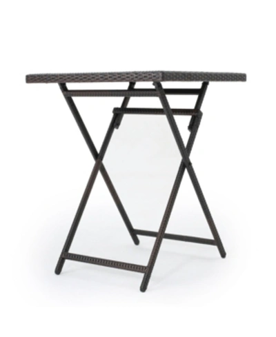 Noble House Margarita Outdoor Bar Table In Dark Brown