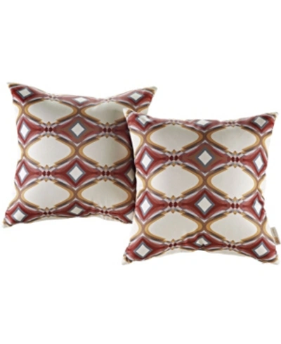 Modway Two Piece Outdoor Patio Pillow Set In Repeat