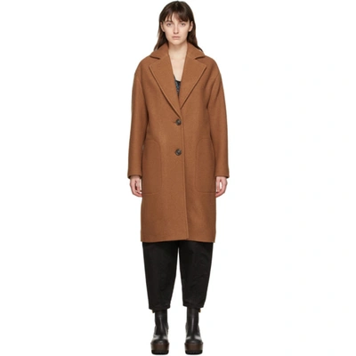 See By Chloé Single-breasted Wool Coat In Brown