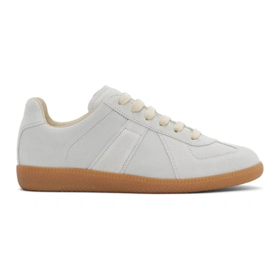 Maison Margiela Low-top Sneakers Replica Calfskin Suede Logo White-combo