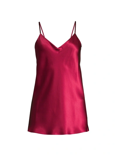 Lafayette 148 Plus-size Luxe Charmeuse Eva Bias Tank In Hibiscus