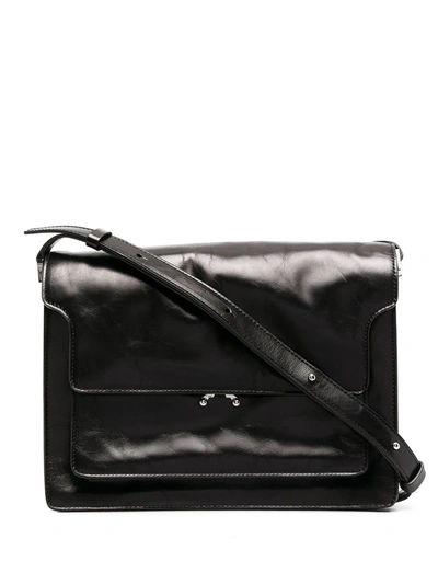 Marni Large Trunk Shoulder Bag In Black