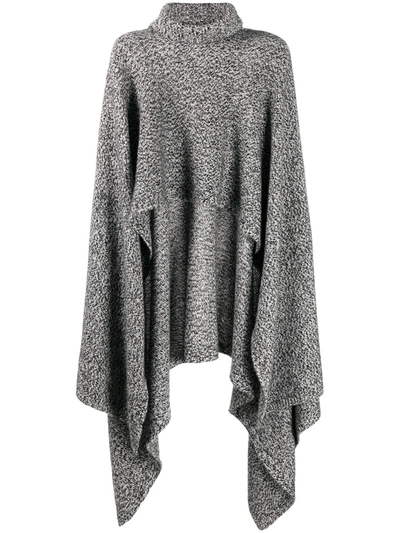 Joseph Knitted Cashmere Poncho In Black
