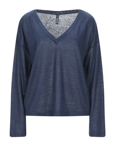 Woolrich Sweaters In Dark Blue