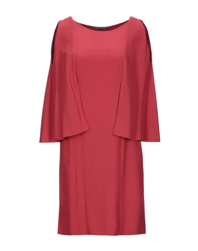 Alberta Ferretti Short Dresses In Red