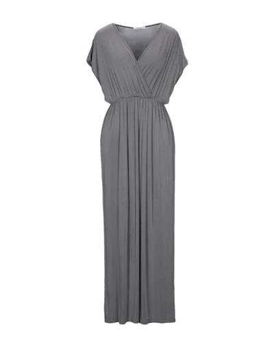 Kangra Cashmere Long Dresses In Grey