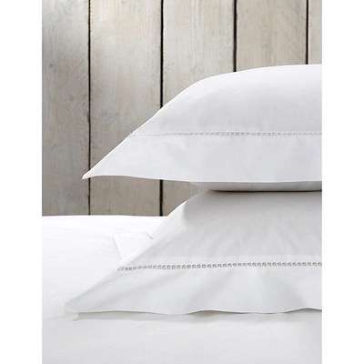The White Company Santorini Superking Cotton Oxford Pillowcase 50x90cm In White