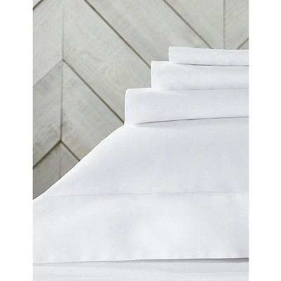The White Company Essentials Egyptian-cotton Double Fitted Sheet 140x190cm In White