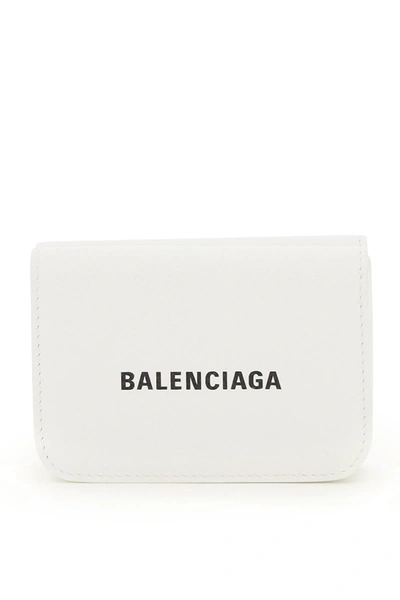 Balenciaga Cash Mini Wallet In Wht Blk