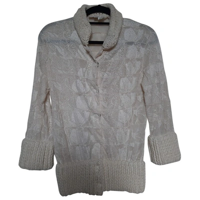 Pre-owned Marc Jacobs Cashmere Cardigan In White