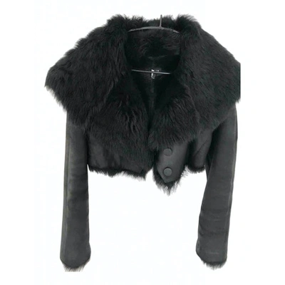 Pre-owned Alaïa Black Shearling Leather Jacket