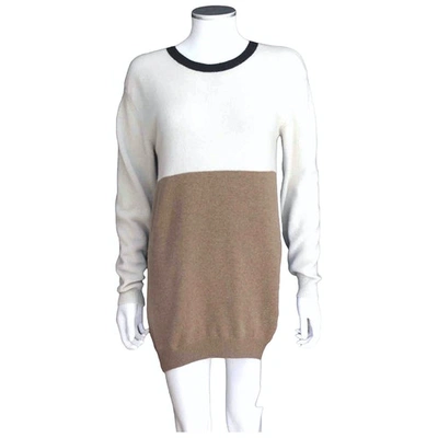 Pre-owned Vionnet Cashmere Mini Dress In Beige