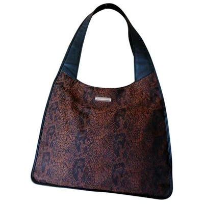 Pre-owned Bruno Magli Cloth Handbag In Brown