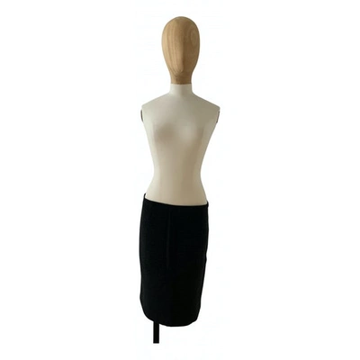 Pre-owned Miu Miu Wool Mid-length Skirt In Anthracite