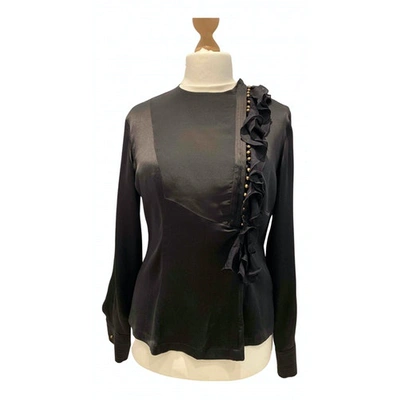 Pre-owned Roberto Cavalli Silk Shirt In Black