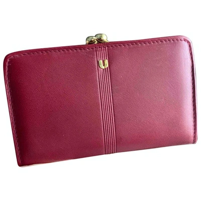 Pre-owned Emanuel Ungaro Leather Purse In Burgundy
