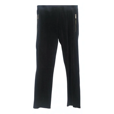 Pre-owned Jean Paul Gaultier Velvet Carot Pants In Black