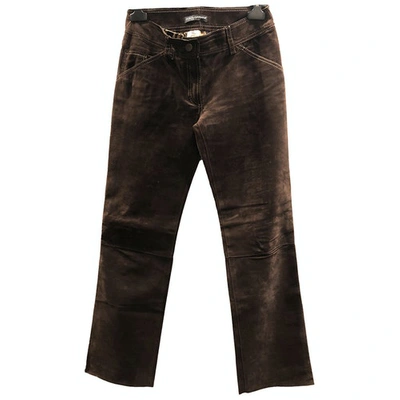 Pre-owned Dolce & Gabbana Large Pants In Brown
