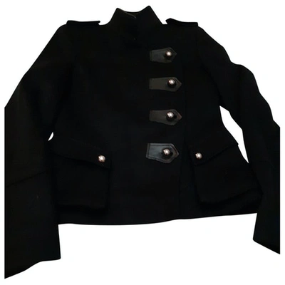 Pre-owned John Richmond Wool Short Vest In Black