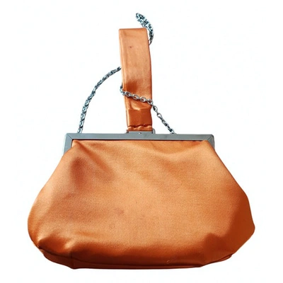 Pre-owned Philosophy Di Alberta Ferretti Cloth Clutch Bag In Orange