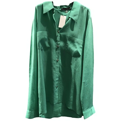 Pre-owned Equipment Silk Blouse In Green