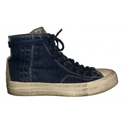 Pre-owned Visvim High Trainers In Blue