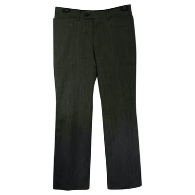 Pre-owned Gucci Anthracite Wool Trousers